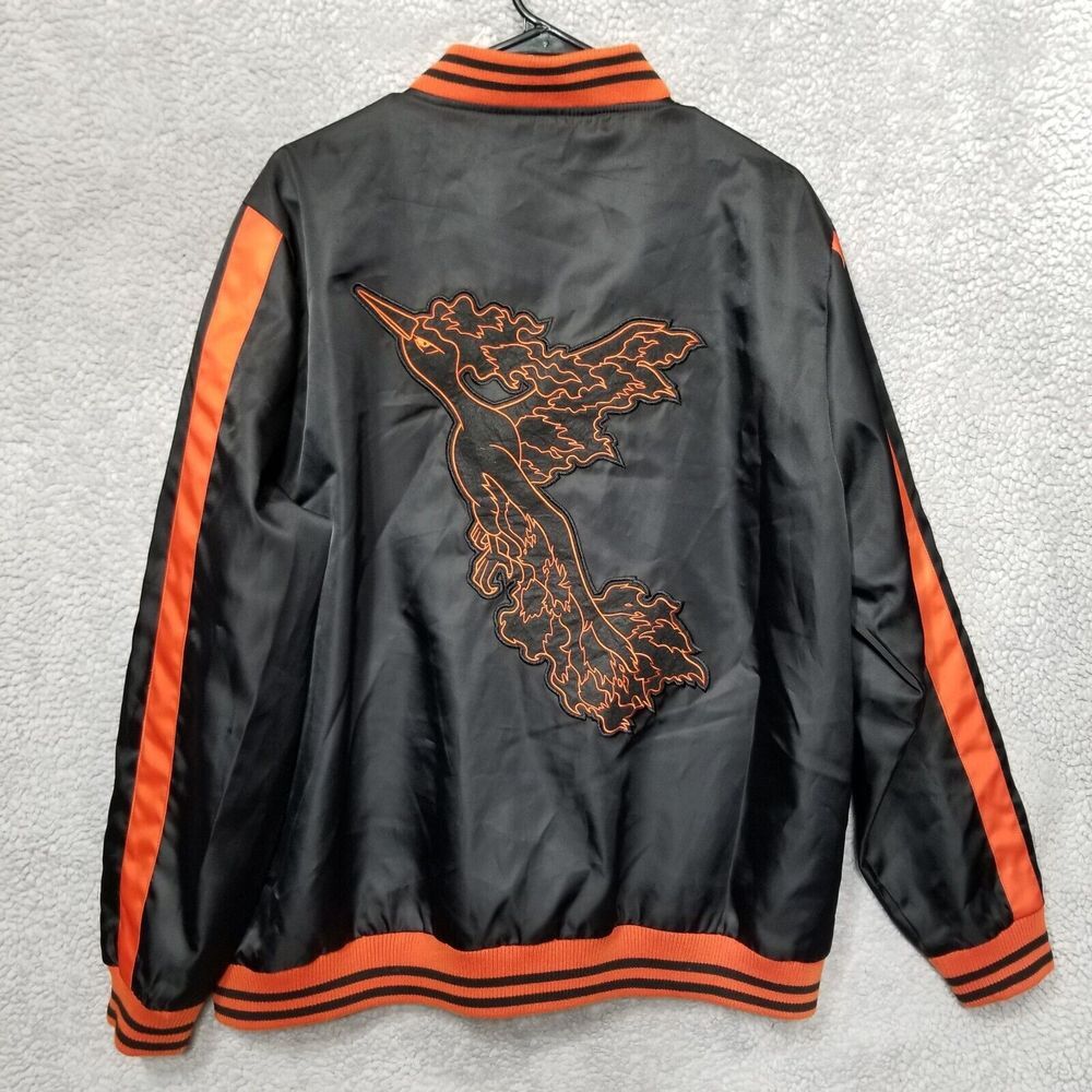 MOLTRES Pokémon Center Jacket Black Insulated Snap-Down - Large